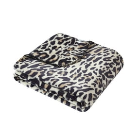 Mainstays Plush Throw Blanket, 50" x 60", Leopard