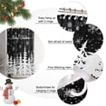 thumbnail image 2 of Extra Long Shower Curtain 72x96 Inch, Black Christmas Trees Shower Curtain Waterproof Bathroom Decor, Winter Xmas Snowflakes Pine Forest Fabric Bath Curtain Set Accessories with Hooks, 2 of 8