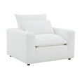 thumbnail image 2 of Maklaine Modern Contemporary Upholstered Arm Chair in White Finish, 2 of 5