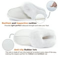 thumbnail image 4 of Women's Slipper Memory Foam Fluffy Soft Warm Slip On House Slippers,Anti-Skid Cozy Plush for Indoor Outdoor, 4 of 7