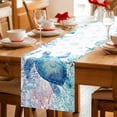 thumbnail image 5 of Blue Sea Turtle Table Runner 90 Inches, Summer Coastal Coral Ocean Bed Runner Dresser Scarves Tabletop for Indoor Outdoor Parties/Ceremony/Banquet, 13" x 90", 5 of 9