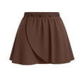 thumbnail image 2 of SWSMCLT Women's Yoga Wrap Skirt Summer Fashion Sport Mid Above Knee Classic Outdoor Thin Fall Elastic Spring Coffee X-Small-Large, 2 of 2