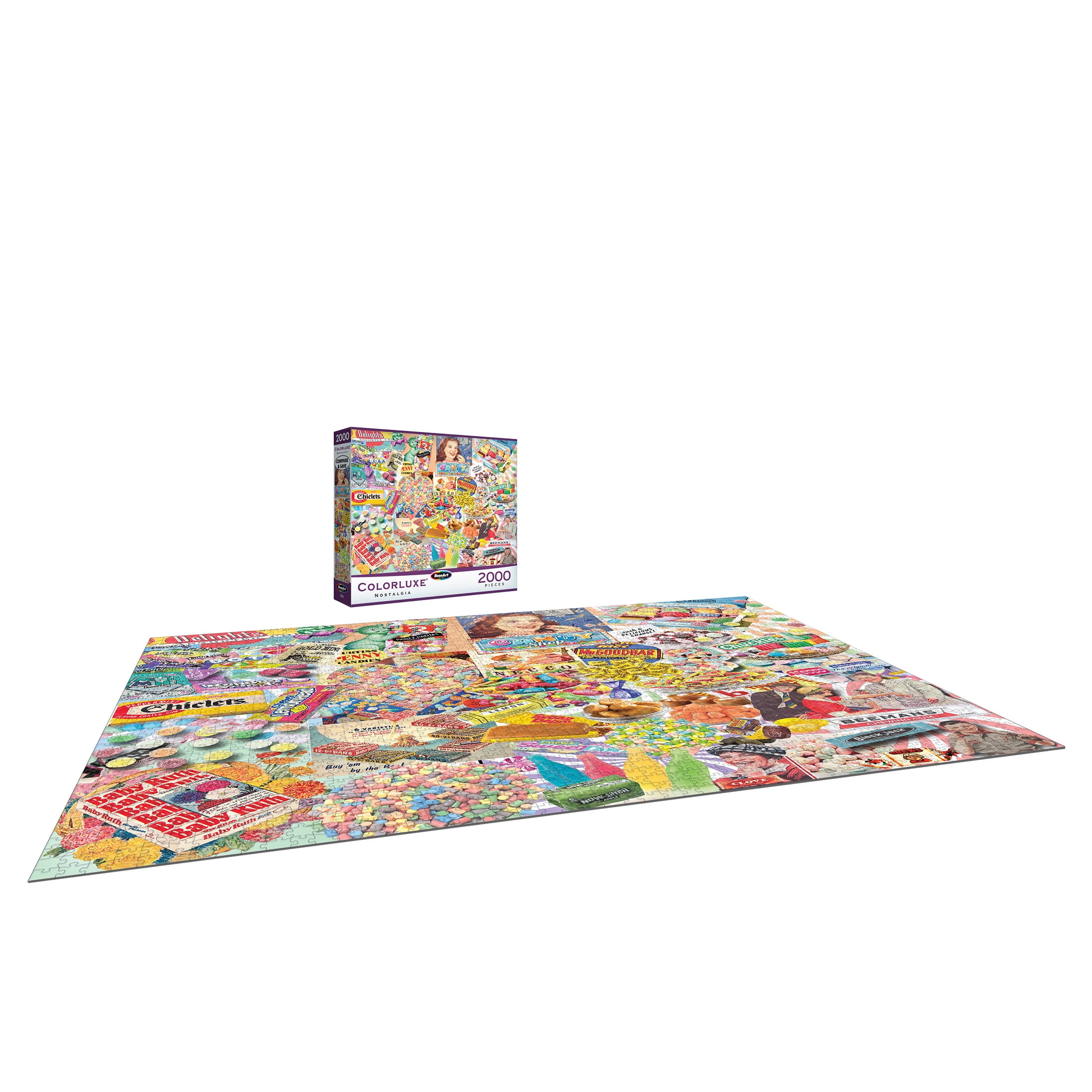 RoseArt Colorluxe 2000-Piece Retro Pastel Candy Adult Interlocking Jigsaw Puzzle