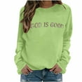 thumbnail image 4 of Sweatshirt Women Christian Religious Faith Classic Graphic Crewneck Pullover Long Sleeve Shirts Bible Verse, 4 of 4