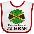 thumbnail image 3 of Inktastic I'm So Cute, I Must Be Jamaican Jamaica Flag Sunflower Boys or Girls Baby Bib, 3 of 4