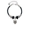 thumbnail image 2 of Delight Jewelry Silvertone Small Bear - Mascot Lil Sister Celtic Knot Leather Bead Bracelet, 7"+2" Extender, 2 of 4