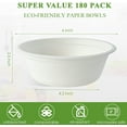 thumbnail image 5 of Vplus Compostable Disposable Paper Bowls, 16 oz, 180 Pack, 5 of 9