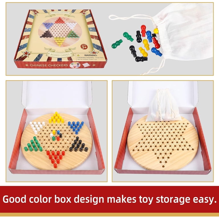 Fugocen Wooden Chinese Checkers Board Game photo 4