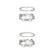 thumbnail image 1 of Minnieouse 2 unids/set pulseras elegantes brazaletes estéticos señora aniversario fiesta joyería baile madre regalo Plata Minnieouse, 1 of 6