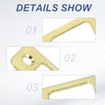 thumbnail image 3 of Uxcell Adjustable Door Strike Plate with Screws Stainless Steel for Electronic Locks Gold, 3 of 6
