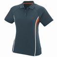 thumbnail image 2 of Ladies Rival Polo 2Xl Slate/Orange/White, 2 of 2