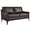 Brown, variant on Modway Corland Modern Style Leather and Metal Loveseat in Tan