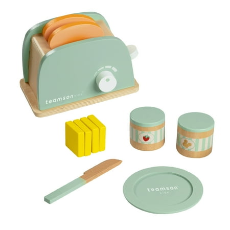Little Chef Frankfurt Kids Wooden Play Toaster & Accessories