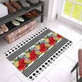 thumbnail image 3 of MKHERT Vintage Hawaiian Hibiscus Flowers with Polka Dots and Stripes Doormat Rug Home Decor Floor Mat Bath Mat 30x18 inch, 3 of 3