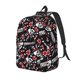 thumbnail image 1 of Balery Vintage Skull Casino Mochila Clásica Impresa Básica para Viaje, Mochila Escolar Resistente al Agua, Mochila de Lona con Correas Ajustables-Medium, 1 of 5