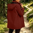 thumbnail image 6 of Cmfcve Women's Rain Jacket Lightweight Outdoor Travel Hooded Waterproof Windbreaker Mid-Length Hiking Raincoat, 6 of 9