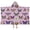 Purple Butterfly Colorful, variant on White Butterfly Flower Pattern Hooded Bath Towel,50"x30" for Ages 3 To 12 Kids, Quick Dry Lightweight Soft Microfiber Hood Beach Towel Cover Up for Kids