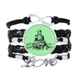 thumbnail image 1 of Altar Building Blessing Statue Outline Bracelet Love Accessory Twisted Leather Knitting Rope Wristband Gift, 1 of 2