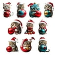 thumbnail image 4 of S SERENABLE Christmas Cat Ornaments Xmas Car Hanging Ornaments Mini Furry Kitten Christmas Tree Ornament for Women Men Festival Bar Hotel, 4 of 8