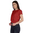 thumbnail image 3 of Inkmeso Summer Twist Front Knot Crop Top For Women With Short Sleeves Tee Shirts, 3 of 8