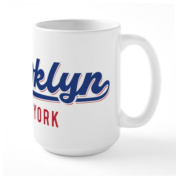 CafePress - Brooklyn New York Mugs - 15 oz Ceramic Large White Novelty Mug