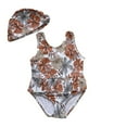 thumbnail image 2 of LYMAYTER Toddler One Piece Swimsuit Baby Girl Ruffle Swimsuit Bikini Tankini Infant Swimwear 6M-8Y, 2 of 6