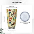 thumbnail image 4 of KLL Different Kind Of Guitars Print 40oz Stainless Steel Insulated Car Cup with Spillproof Lid - Keep Your Drink Hot or Cold on the Go-Straw Two-piece Set, 4 of 8