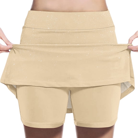Athletic Skorts for Girl Elastic Tennis Yoga Shorts High Waist Gradient Printed Skirt Tummy Control Skinny Joggers
