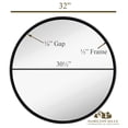 thumbnail image 2 of HAMILTON HILLS ROUND FRAMED WALL MIRROR - 32" BLACK CIRCLE FRAME MIRROR - LARGE | 1, 2 of 6