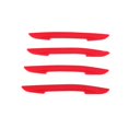 thumbnail image 1 of Possbay Ensemble Quatre Pièces en PVC Rouge avec Bande de Caoutchouc Anti-collision pour Porte de Voiture, 1 of 6