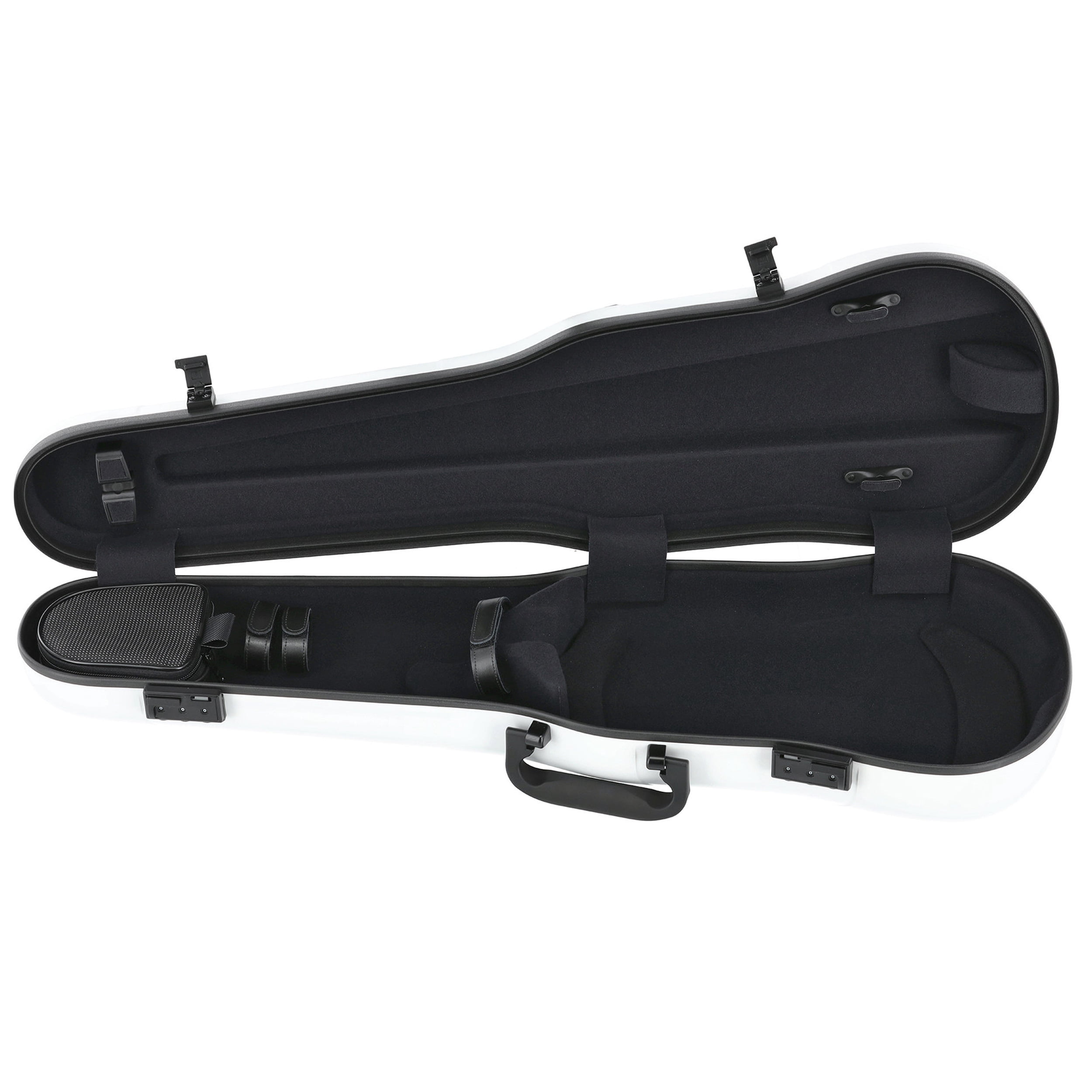 GEWA Violin Case, Air 1.7, Shaped, 4/4, White/Black, Matte, w/Subway Handle