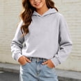thumbnail image 2 of YOUYEDIAN Hoodies for Teen Girls Casual Fleece Hooded Sweatshirt Fall Winter Oversized Long Sleeve Hoodie, 2 of 5
