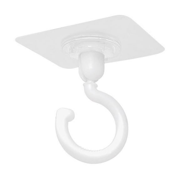 1 Pieces Adhesive Ceiling Hooks, Sticky Hooks Clear Hooks for Walls, Ceiling Command Hooks for Hanging, Outdoor Clear Adhesive Hook (White)
