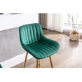 thumbnail image 6 of Dtwnek 2 Pcs 26" Velvet Bar Stools with Metal Footrest, Counter Stool for Dining Room, Bar, Kitchen, Green, 6 of 8