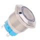thumbnail image 3 of 2 uds 12 ~ 24VDC 19mm interruptor de botón de bloqueo automático 1NO 4PIN interruptor de botón de Metal (blanco), 3 of 8