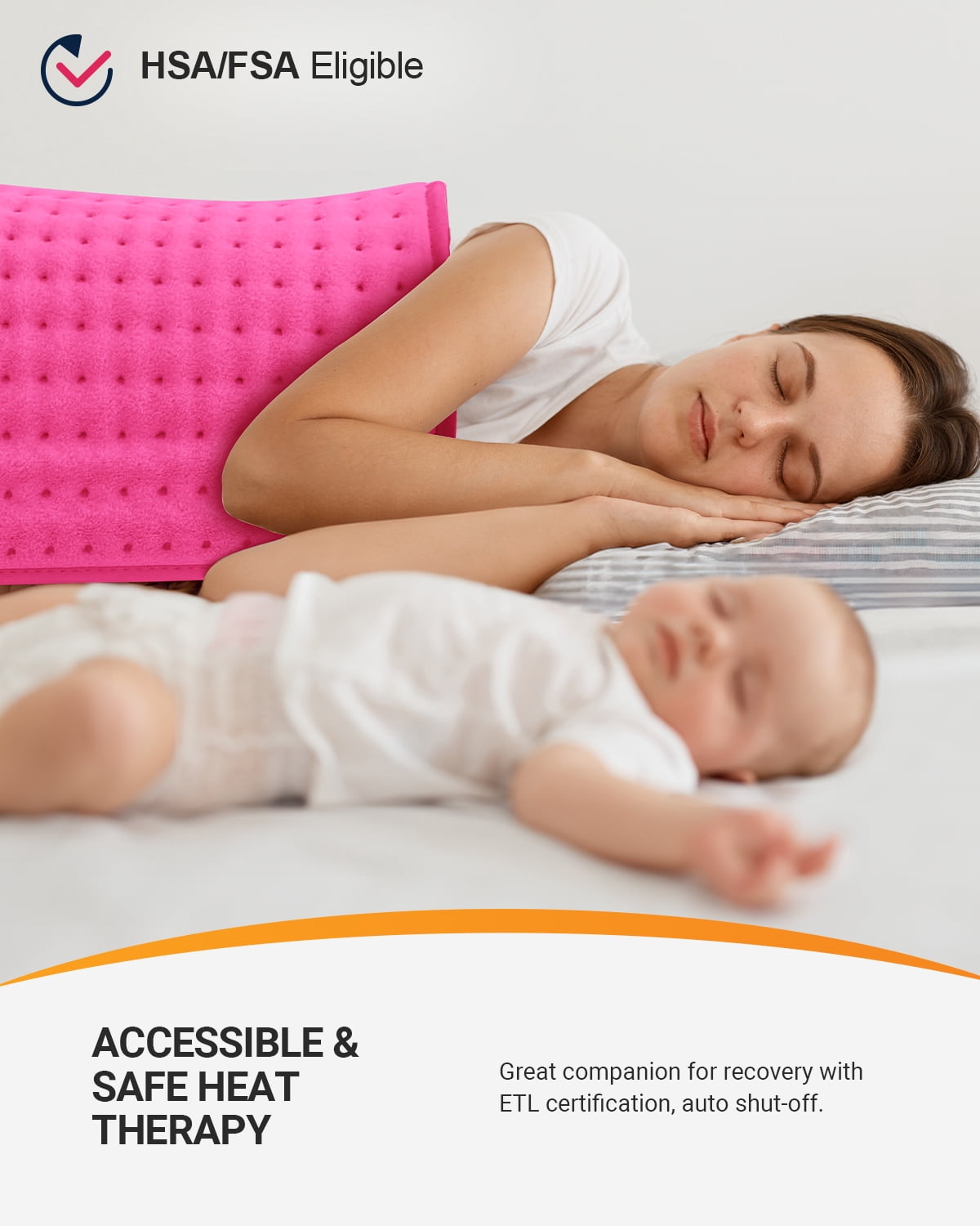 Coococo 33"x18" Large Electric Heating Pad for Back Neck Shoulders Muscle Pain, Cramps Relief with Auto Shut off, 3 Timer, 6 Temp Controller, Gifts