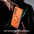 thumbnail image 2 of for Samsung Galaxy Z Fold 6 5G Folding Case, Magnetic 360 Rotating Ring Kickstand Frosted Hard PC Folding Case with Wireless Charging Compatibility for Samsung Galaxy Z Fold 6 5G, Orange, 2 of 11