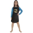 thumbnail image 3 of DC Comics Girls' Batgirl Gold Foil Logo Long Sleeve Pajama Nightgown Sleep Loungewear, 3 of 6