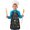 Sun and Mushroom, variant on Cat and Skull Gothic Pattern Teens Aprons, Adjustable Neck Strap, Toddler & Teens Aprons for Cooking & Baking, 19x23.6 Inches
