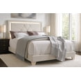 thumbnail image 3 of K-Living Bash Queen Bed in Fog Linen Fabric with LED Light, Box Spring Not Required, Adult Queen Bed, 3 of 6