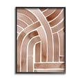 thumbnail image 2 of Stupell Industries Abstract Rounded Stripes Lines Brown Watercolor Design Painting Black Framed Art Print Wall Art, Design by Grace Popp, 2 of 5