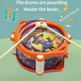 thumbnail image 4 of KOYPTL Musical Instruments Set Toys For Kids 2-5,Hand Drum Set Include Hand Pat Drum,Sand Hammers And Trumpet,Montessori Sensory Toys Birthday Christmas Gift For Toddlers Boys Girls 2 3 4 5+（Orange）, 4 of 6