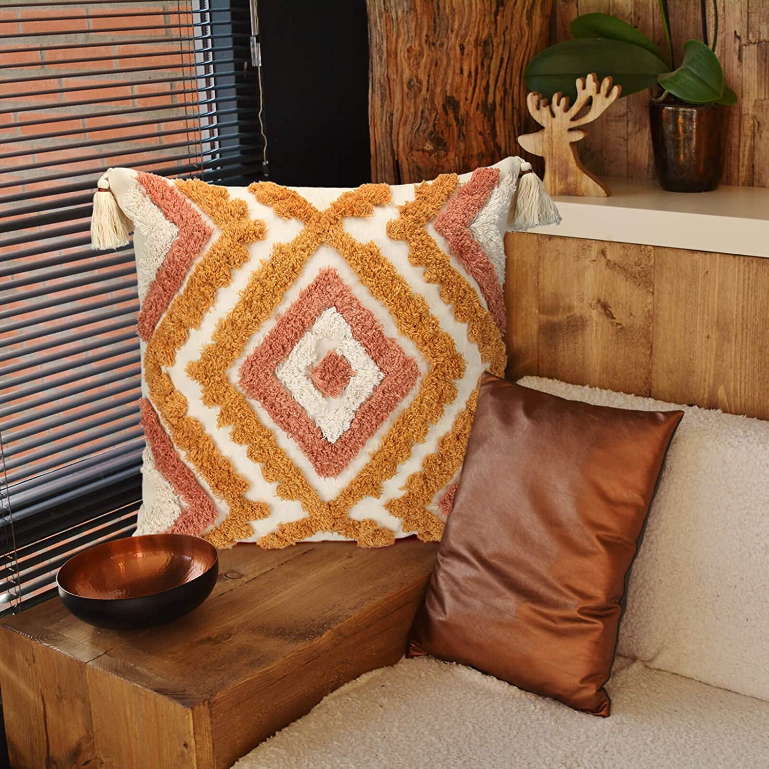 Orange throw pillows for couch sale