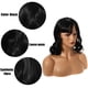 thumbnail image 4 of Peluca de cabello humano rizado Negro 16' para mujeres Unique Bargains, 4 of 7