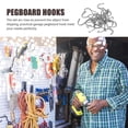 thumbnail image 5 of Pegboard Hooks Metal for Hanging Small Items 40Pcs Durable Silver Hooks, 5 of 5