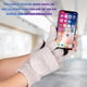 thumbnail image 5 of Guantes de lana con aislamiento térmico sin dedos para mensajes de texto para mujeres y hombres, guantes convertibles de punto cálidos de invierno con solapa, 5 of 6
