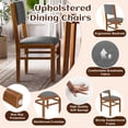 thumbnail image 3 of Bellemave Dining Table Set for 4, Solid Wood 5-Piece Farmhouse Kitchen Table Set, 4 Upholstered Chairs and 1 Rectangle Table for Kitchen, Dining Room (Brown+Gray), 3 of 10