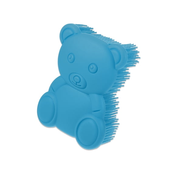 Vocoste Soft Silicone Body Scrubber Sensory Brushes Silicone Loofah Pet Shower Brush Bath Brush Shampoo Brush Lake Blue