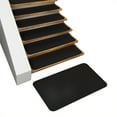 thumbnail image 5 of Set of 15 Skid-Resistant Carpet Stair Treads and Matching Landing Rug - Black, 5 of 5