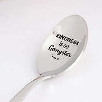 Girlfriend Gift - Kindness is So Gangster Engraved Spoon Gift for Men Women | Christmas Birthday Gift for Friends BFF | Funny Inspirational Gift for Mom Dad